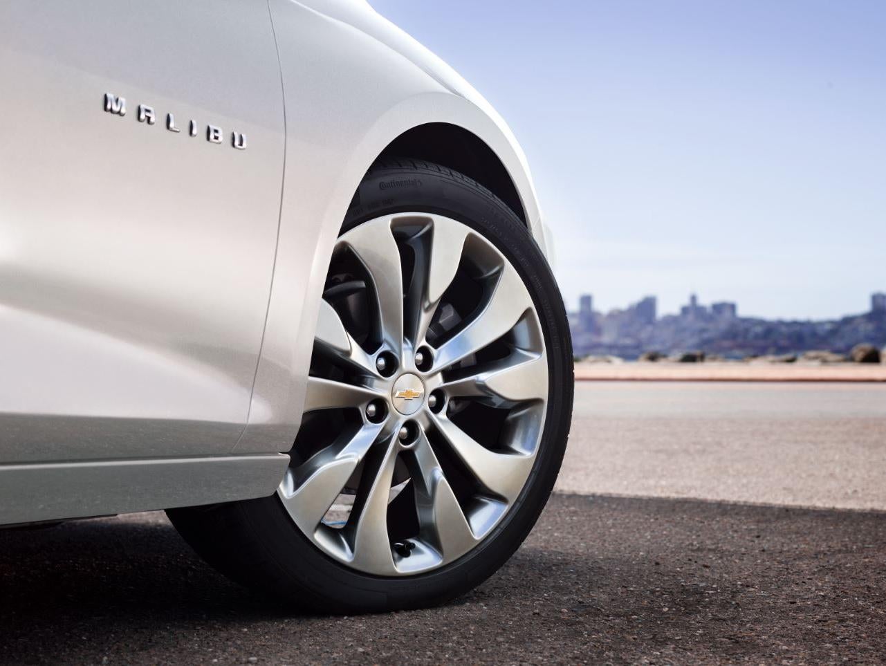 Low angle view of a Chevrolet Malibu